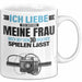 3D Drucker Tasse "Ich Liebe Meine Frau" Geschenk für Ehepartner und Technikfans Weiß Trendation