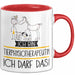 Geschenk für Tierphysiotherapeutin Tasse Lustige Geschenkidee Geburtstag Ich Bin Tierphysiotherapeutin Ich Darf Das Rot Trendation