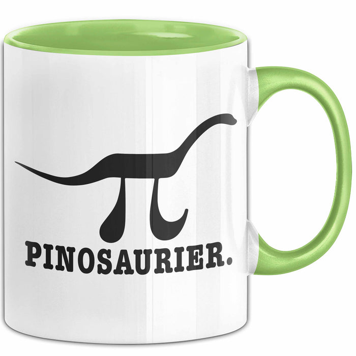 Pinosaurier Pi + Dinosaurier Tasse Geschenk Lustiger Mathe Becher Grün Trendation
