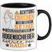 Bogenschießer Geschenk Tasse Lustiger Spruch Erheben Sie Sich Der Bogenschießer Betritt den Raum Schwarz Trendation