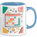 Planer Süchtiger Tasse Geschenk Lustige Geschenkidee Spruch Für Organisations Fans Blau Trendation