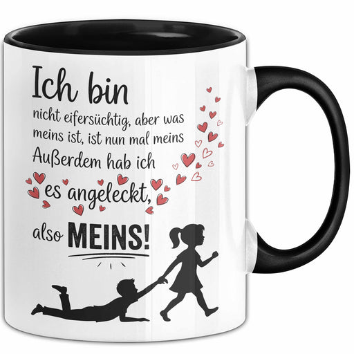 Beziehung Tasse Geschenk Ich Bin Nicht Eifersuechtig Meins Geschenkidee Lustig Schwarz Trendation