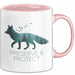 Fuchs Tierliebhaber Tasse Geschenk Lustige Geschenkidee Spruch Bewahren & Schützen Rosa Trendation