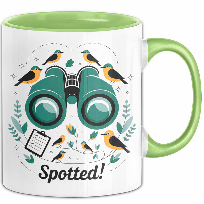 Vogelbeobachter Tasse Geschenk Lustige Geschenkidee Spruch Für Natur Entdecker Grün Trendation