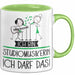 Geschenk für Studiomusikerin Tasse Lustige Geschenkidee Geburtstag Ich Bin Studiomusikerin Ich Darf Das Grün Trendation