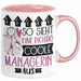 Managerin Geschenk Tasse Lustig Geschenkidee für Managerin Geburtstag So Sieht Eine Richtig Coole Managerin Aus Frauen Spruch Rosa Trendation