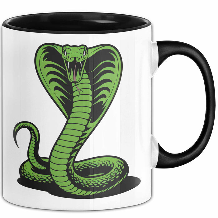 Reptil Schlange Tier Tasse Geschenk Lustige Geschenkidee Spruch Schwarz Trendation