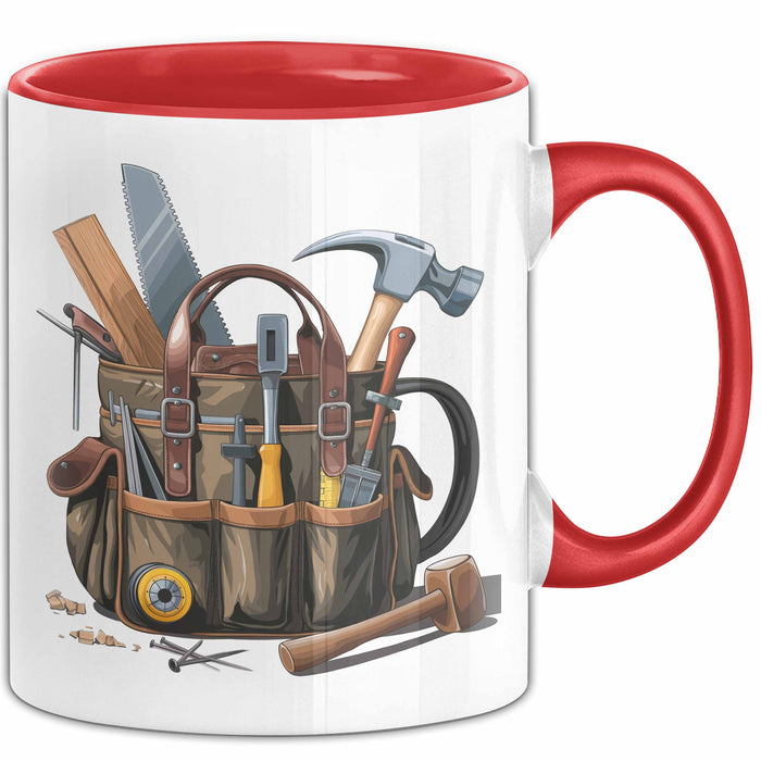Zimmerer Tasse Geschenkidee für Schreiner Lustiger Spruch Rot Trendation