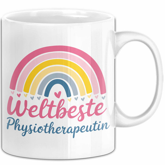 Physiotherapeut Physiotherapie Tasse Geschenk Lustige Geschenkidee Spruch Weltbeste Physiotherapeutin Weiß Trendation