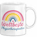 Physiotherapeut Physiotherapie Tasse Geschenk Lustige Geschenkidee Spruch Weltbeste Physiotherapeutin Weiß Trendation