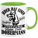 Dobermann-Besitzer Tasse Geschenk Dobermann Geschenkidee Herrchen Frauchen Jeder Hat Einen Schutzengel Grün Trendation