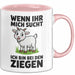Ziegenbauer Ziegen Tier Tasse Geschenk Lustige Geschenkidee Spruch Wenn Ihr Mich Sucht Ich Bin Bei Den Ziegen Rosa Trendation