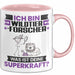 Wildtierforscher Tasse Geschenk für Wildtierforscher Geburtstag Lustiger Spruch Kaffee-Becher Was Ist Deine Superkraft Rosa Trendation