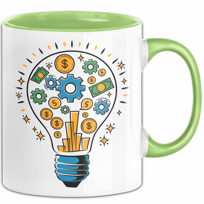 Unternehmer Tasse Geschenk Lustige Geschenkidee Spruch Für Business Träumer Grün Trendation