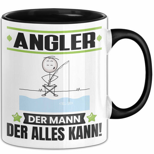 Angler Tasse Geschenk für Angler Der Mann Der Alles Kann Geschenkidee zum Geburtstag Schwarz Trendation