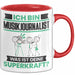 Musikjournalist Tasse Geschenk für Musikjournalist Geburtstag Lustiger Spruch Kaffee-Becher Was Ist Deine Superkraft Rot Trendation