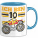 10. Geburtstag Geschenk Tasse Becher Jungs Trucks Geburtstagsgeschenk Ich Bin 10 Blau Trendation