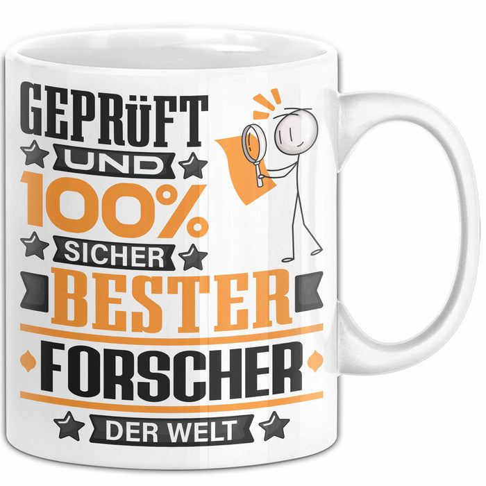 Forscher Geschenk Lustiger Spruch für Forscher Geschenkidee Bester Forscher Der Welt Weiß Trendation