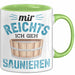 Lustige Tasse Geschenk Mir Reichts Ich Geh Saunieren Spruch Grün Trendation