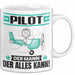 Pilot Tasse Geschenk für Pilot Der Mann Der Alles Kann Geschenkidee zum Geburtstag Weiß Trendation