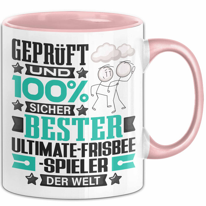 Ultimate-Frisbee-Spieler Geschenk Lustiger Spruch für Ultimate-Frisbee-Spieler Geschenkidee Bester Ultimate-Frisbee-Spieler Der Welt Rosa Trendation