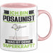 Posaunist Tasse Geschenk für Posaunist Geburtstag Lustiger Spruch Kaffee-Becher Was Ist Deine Superkraft Rosa Trendation