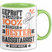 Bassgitarrist Geschenk Lustiger Spruch für Bassgitarrist Geschenkidee Bester Bassgitarrist Der Welt Grün Trendation