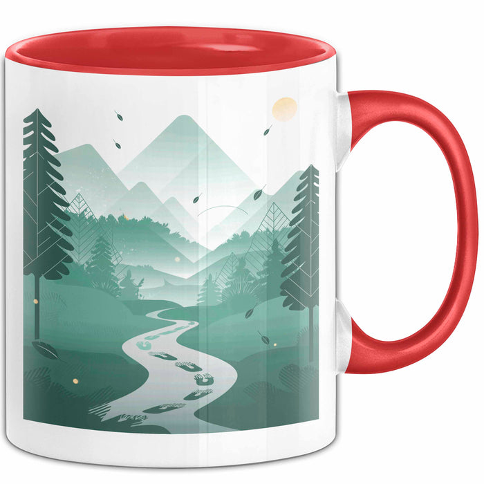 Wanderer Tasse Geschenk Lustige Geschenkidee Spruch Für Trail Entdecker Rot Trendation