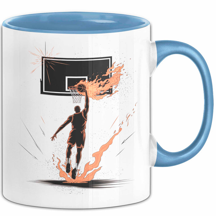 Basketballspieler Tasse Geschenk Lustige Geschenkidee Spruch Für Korb Liebhaber Blau Trendation