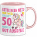 50. Geburtstag Tasse Frauen Geschenk Bitte Nur Kein Neid Nur Weil Ich mit 50 Noch So Gut Aussehe Mama Oma Rosa Trendation