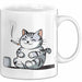 Sarkastische Rauchende Katze Sarkasmus Tasse Geschenk Lustige Geschenkidee Spruch Weiß Trendation