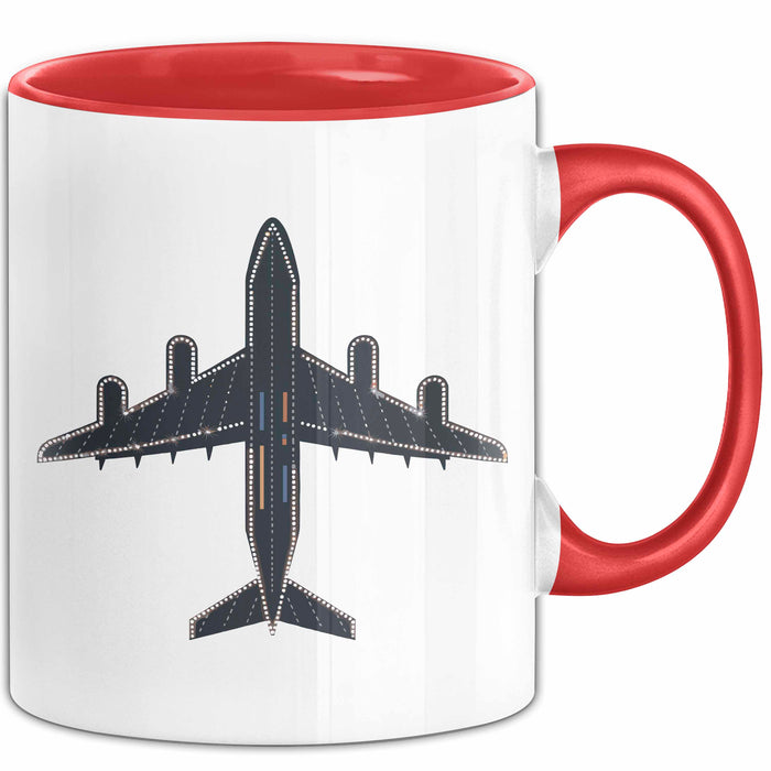 Flughafenmitarbeiter Tasse Geschenkidee für Crew Mitglied Rot Trendation