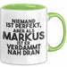 Markus Tasse Niemand Ist Perfekt, Aber Als Markus Ist Er Verdammt Nah Dran Grün Trendation