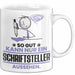 Schriftsteller Geschenk Tasse So Gut Kann Nur Ein Schriftsteller Aussehen Geschenkidee Kaffee-Becher Weiß Trendation