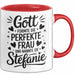 Stefanie Tasse Geschenk Gott Formte Die Perfekte Frau Stefanie Geschenkidee Rot Trendation