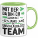Romantische Pärchen Tasse Geschenk Team seit 12,5 Jahren Geschenkidee Lustig Grün Trendation