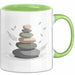 Meditationsfan Tasse Geschenkidee für Achtsamkeitssuchende Grün Trendation