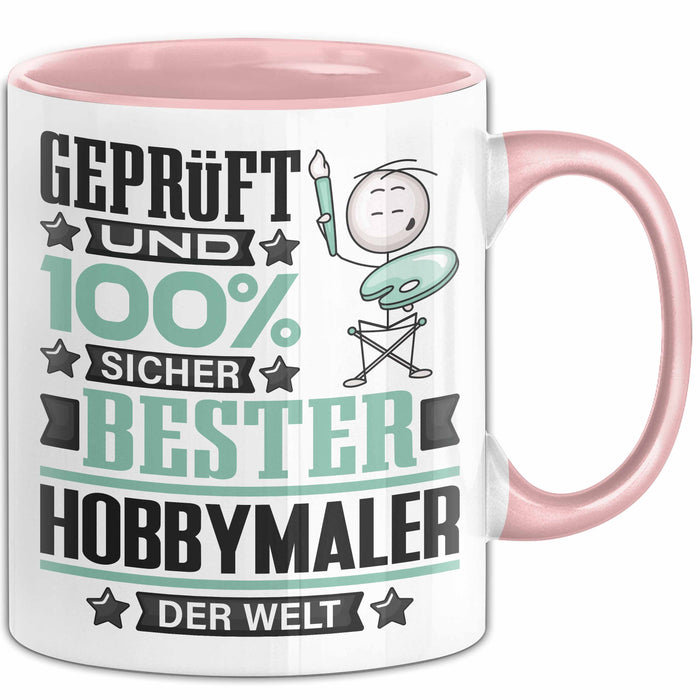 Hobbymaler Geschenk Lustiger Spruch für Hobbymaler Geschenkidee Bester Hobbymaler Der Welt Rosa Trendation