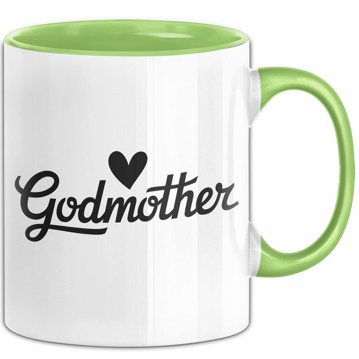 Patentante Tasse Geschenk Godmother Geschenkidee Taufe Patenkind Grün Trendation