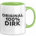 Dirk Tasse Original 100% Dirk Geschenk Grün Trendation