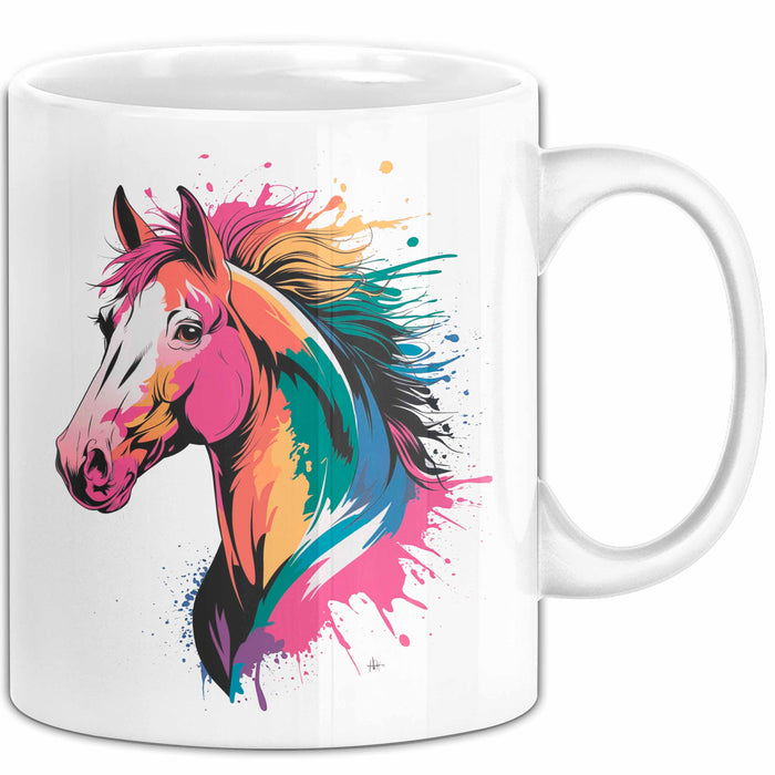 Pferde Tierliebhaber Tasse Geschenk Lustige Geschenkidee Spruch Weiß Trendation