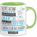 Outdoor-Bloggerin Geschenk Becher Tasse Gott Schuf Alle Menschen Gleich Nur Die Besten Durfeten Outdoor-Bloggerin Werden Geschenkidee Lustig Grün Trendation