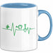 Garten Pflanzen Gärtner Herzschlag Tasse Geschenk Lustige Geschenkidee Spruch Blau Trendation