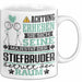 Stiefbruder Geschenk Tasse Lustiger Spruch Erheben Sie Sich Der Stiefbruder Betritt den Raum Weiß Trendation