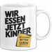 Deutschlehrer Unterricht Tasse Geschenk Lustige Geschenkidee Spruch "Wir Essen Jetzt Kinder" Satzzeichen Retten Leben Weiß Trendation