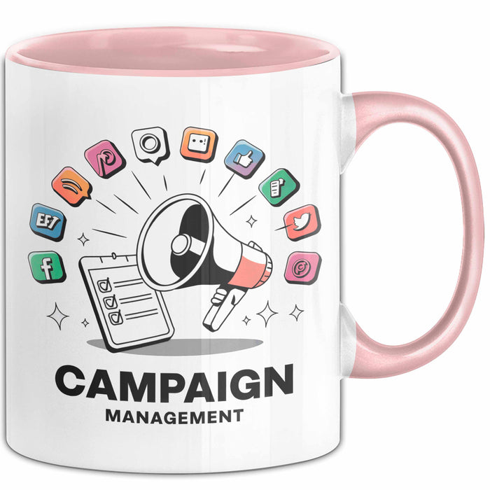 Kampagnen Manager Tasse Geschenk Lustige Geschenkidee Spruch Für Politische Strategen Rosa Trendation