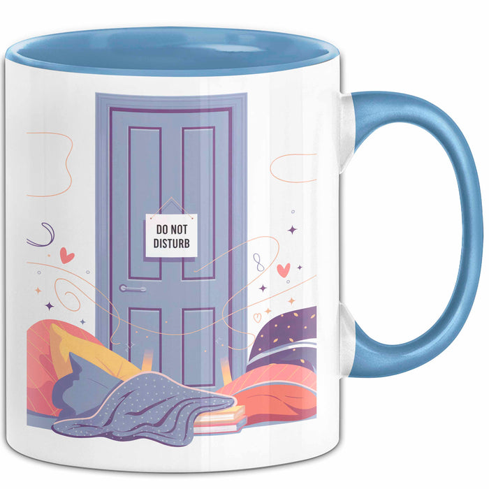 Introvertierter Tasse Geschenk Lustige Geschenkidee Spruch Für Ruhige Köpfe Blau Trendation