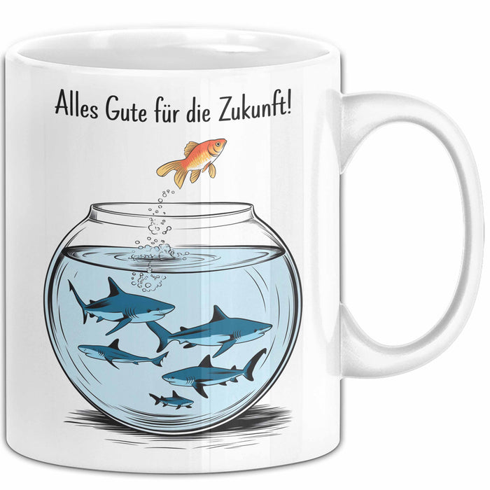 Büroarbeit Kollege Abschied Tasse Geschenk Lustige Geschenkidee Spruch Alles Gute Für Die Zukunft Weiß Trendation