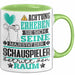 Schauspieler Geschenk Tasse Lustiger Spruch Erheben Sie Sich Der Schauspieler Betritt den Raum Grün Trendation