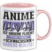 Anime Tasse Geschenk Realitätsflucht Lustiger Spruch Manga Fans Rosa Trendation